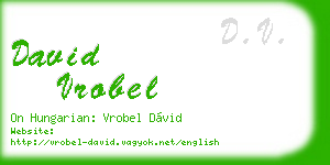 david vrobel business card